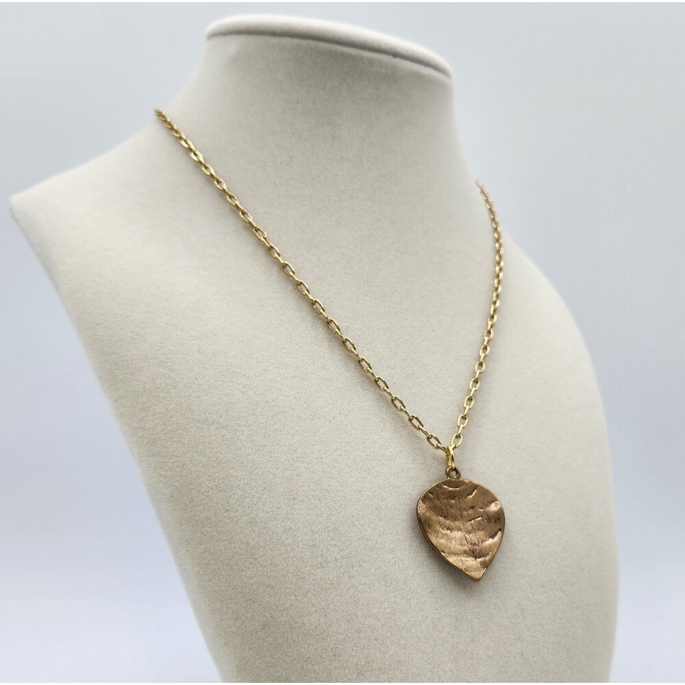 Goldtone Leaf Pendant Necklace